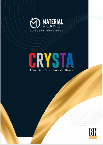 Crysta Anti Scratch Acrylic Sheets1.5mm Size-8feet by 4feet Material Planet
